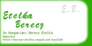etelka berecz business card
